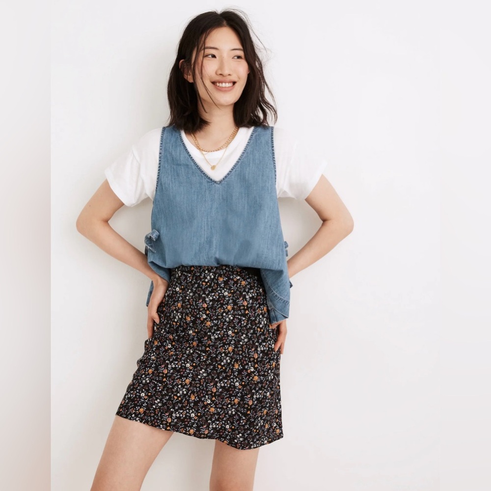 Madewell Mini Slip Skirt in Folkmagic Floral